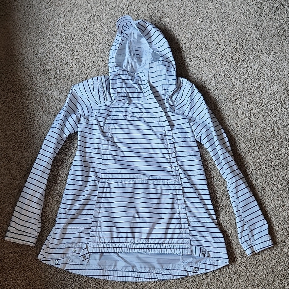 Striped Hooded Pullover